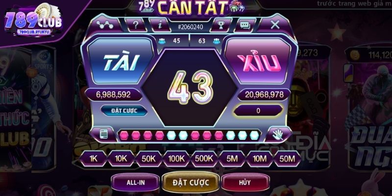 Tài xỉu 789CLUB và những thông tin chi tiết 